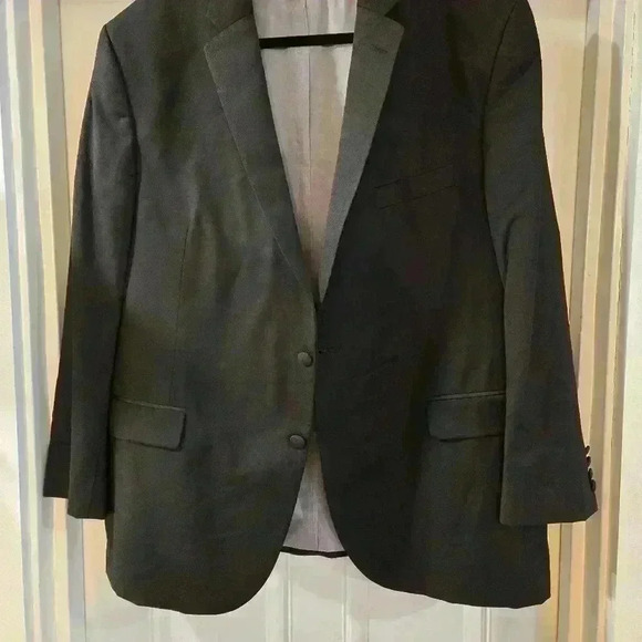 Vera Wang Nestor Tux Jacket Wool Black Mens Size 46R - Picture 3 of 12